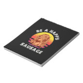 Retro Happy Sausage Dog Notizblock (Rotiert)