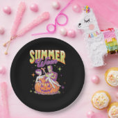 Retro Happy Summerween Funny Frankenstein Monster Pappteller (Party)