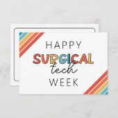 Retro Happy Surgical Tech Week Custom Dankeskarte (Vorne/Hinten)