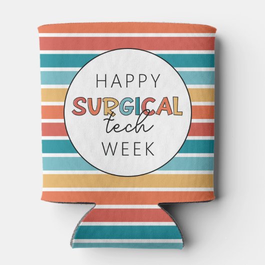 Retro Happy Surgical Tech Week Dosenkühler (Rückseite)