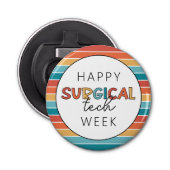 Retro Happy Surgical Tech Week Flaschenöffner (Vorderseite)