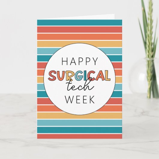 Retro Happy Surgical Tech Week Karte (Vorderseite)