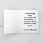 Retro Happy Surgical Tech Week Karte (Innenseite)