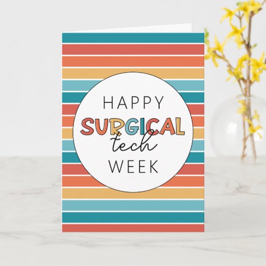 Retro Happy Surgical Tech Week Karte (Gelbe Blume)