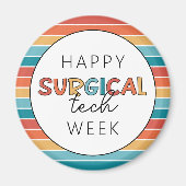 Retro Happy Surgical Tech Week Magnet (Vorne)