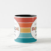 Retro Happy Surgical Tech Week Zweifarbige Tasse (Mittel)