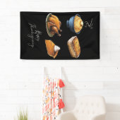 Retro Happy Thanksgiving Fall Pumpkin Pie Banner (Insitu)