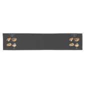 Retro Happy Thanksgiving Fall Pumpkin Pie Kurzer Tischläufer (Horizontal)