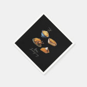 Retro Happy Thanksgiving Fall Pumpkin Pie Serviette (Ecke)