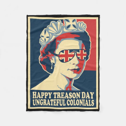 Retro Happy Treason Day 4. Juli British Coloni Fleecedecke (Vorderseite)