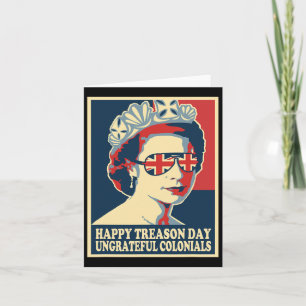 Retro Happy Treason Day 4. Juli British Coloni Karte