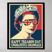 Retro Happy Treason Day 4. Juli British Coloni Poster (Vorne)