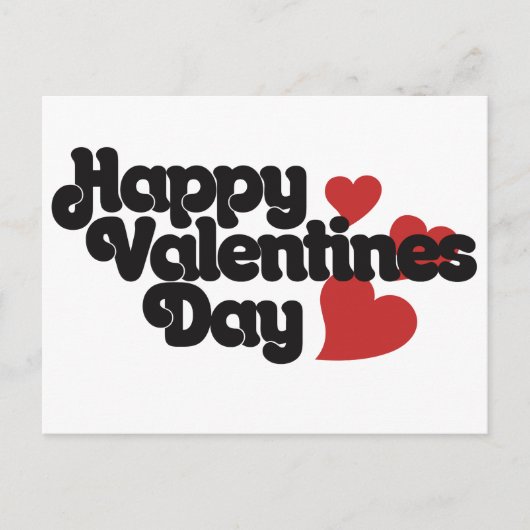 Retro Happy Valentines Day Feiertagspostkarte (Vorderseite)