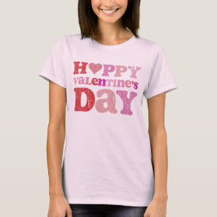 Retro Happy Valentinstag T-Shirt