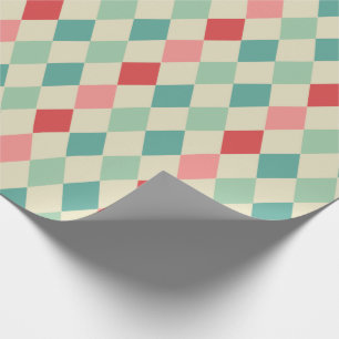 Retro-Harlekin-Geometermuster Geschenkpapier
