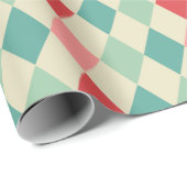 Retro-Harlekin-Geometermuster Geschenkpapier (Rolleneckpunkt)
