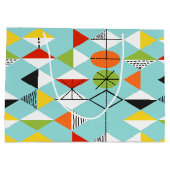 Retro Harlekin-Muster-Geschenk-Tasche Große Geschenktüte (Rückseite)