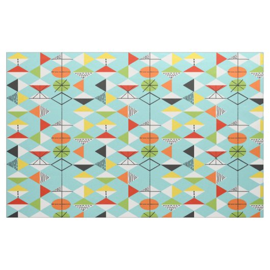 Retro Harlekin-Muster-Gewebe Stoff (Fat Quarter (45,7 x 55,9 cm))