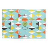 Retro Harlekin-Muster-Kissenbezug Kissenbezug (Rückseite)