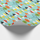 Retro Harlekin-Muster-Packpapier Geschenkpapier (Ecke)