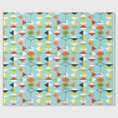 Retro Harlekin-Muster-Packpapier Geschenkpapier (Flach)