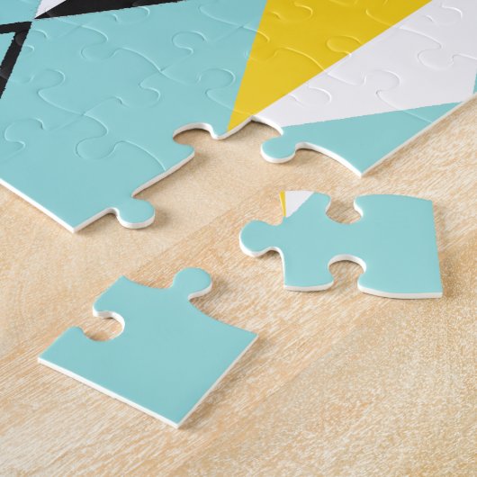 Retro Harlekin-Muster-Puzzlespiel Puzzle (Seite)