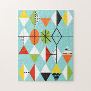 Retro Harlekin-Muster-Puzzlespiel Puzzle