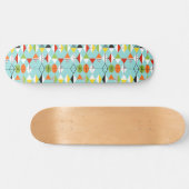 Retro Harlekin-Muster-Skateboard Skateboard (Horizontal)