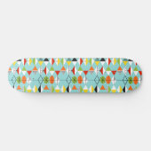 Retro Harlekin-Muster-Skateboard Skateboard (Horizontal)