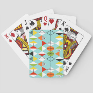 Retro-Harlekin-Muster-Spielkarten Spielkarten