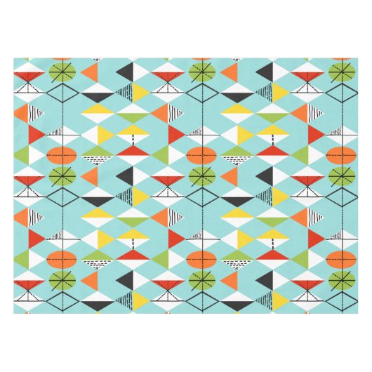 Retro Harlekin-Muster-Tischdecke Tischdecke (Vorderseite (Horizontal))