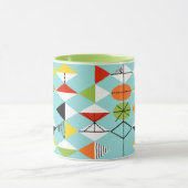 Retro Harlekin-Muster-Wecker-Tasse Tasse (Zentrum)