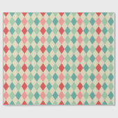 Retro Harlequin Geometrisches Muster Geschenkpapier (Flach)