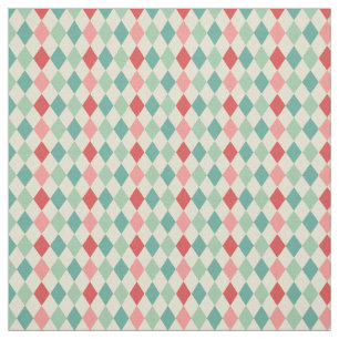Retro Harlequin Geometrisches Muster Stoff