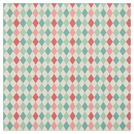 Retro Harlequin Geometrisches Muster Stoff (Muster)