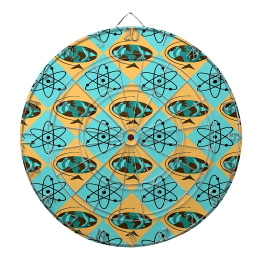 Retro Harlequin Globe Trotter Dartboard Dartscheibe (vorne)
