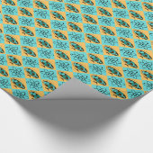 Retro Harlequin Globe Trotter Packpapier (Ecke)