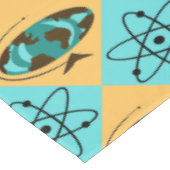 Retro Harlequin Globe Trotter Tablecloth Tischdecke (Schrägansicht)