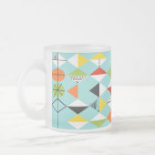 Retro Harlequin Muster Mattierte Tasse (Links)