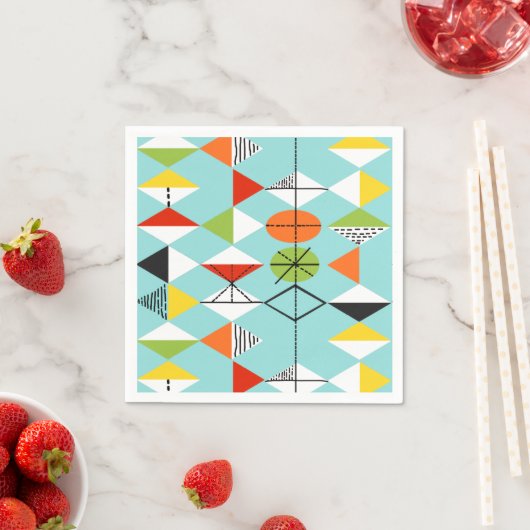 Retro Harlequin Musterpapier Napkins Serviette (Beispiel)