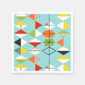 Retro Harlequin Musterpapier Napkins Serviette (Vorderseite)