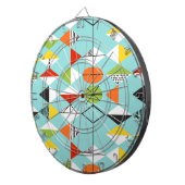 Retro Harlequin Pattern Dart Board Dartscheibe (Vorderseite rechts)