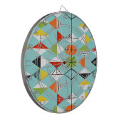 Retro Harlequin Pattern Dart Board Dartscheibe (Vorderseite Links)