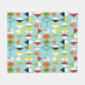 Retro Harlequin Pattern Fleece Blanket (Vorderseite (Horizontal))