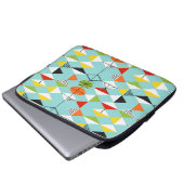 Retro Harlequin Pattern Laptop-Sieb Laptopschutzhülle (Vorne Knopf)