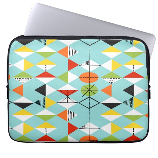 Retro Harlequin Pattern Laptop-Sieb Laptopschutzhülle (Vorderseite)