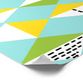 Retro Harlequin Pattern Poster (Ecke)