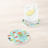 Retro Harlequin Pattern Sandstone Untersetzer (Seite)