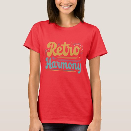 Retro Harmony! Damen Basic T-Shirt (Vorderseite)