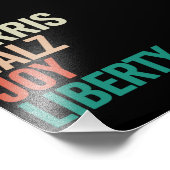 Retro Harris Waltz 2024 Harris Walz Joy Liberty Fotodruck (Ecke)